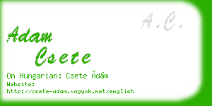 adam csete business card