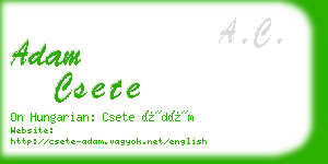 adam csete business card